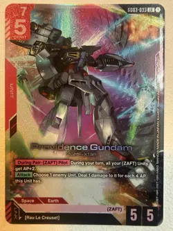 Providence Gundam LR GD03-033 Gundam TCG Card Foil Steel Requiem English - Image 1