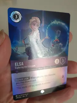 Lorcana Card ELSA Exploring The Unknown 208/204 Whispers, Epic Rare Foil + TL - Image 3