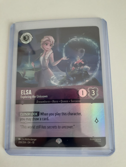 Lorcana Card ELSA Exploring The Unknown 208/204 Whispers, Epic Rare Foil + TL - Image 4