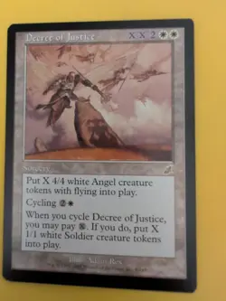 Decree of Justice. Rare SOrcery Magic the Gathering Card. Scourge - Image 3