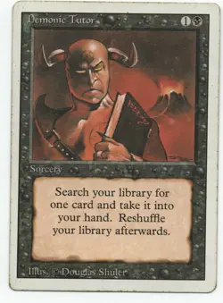 Demonic Tutor MTG Revised English MP - Image 1