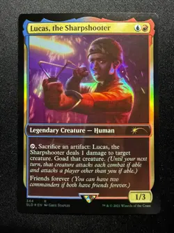 Lucas the Sharpshooter FOIL - NM - Stranger Things Secret Lair - MtG - Image 1