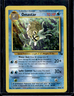 Omastar 40/62 Fossil Regular set Pokemon TCG WOTC - Image 1
