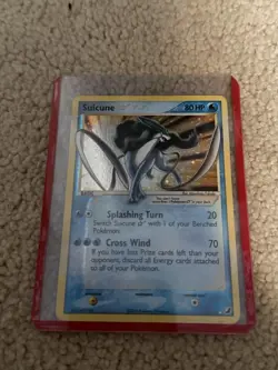 Pokemon Suicune Gold Star EX Unseen Forces Ultra Rare Holo #115 - Image 1
