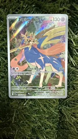 Pokemon TCG Zacian Me02: Phantasmal Flames 100/094 Illustration Rare Holo Card - Image 1