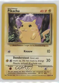 Pikachu Dutch Pokemon Base Set #58 1999 - Image 1