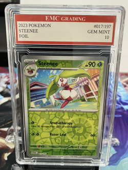 STEENEE #017/197 FOIL Pokemon 2023 Card GRADED 10 MINT TCG CCG - Image 1