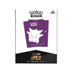 Ultra Pro Elite Series Pokemon TCG Gengar 105ct Apex Deck Protector Sleeves - Image 1