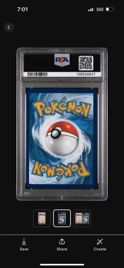 Pokemon TCG Lillie's Determination Mega Evolution 184/132 SAR PSA 9 - Image 2