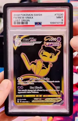 2022 Pokemon SWSH Lost Origin Mew VMAX Trainer Gallery #TG30/TG30 PSA 9 - Image 1