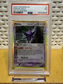 Pokemon TCG Espeon (Delta Species) EX Delta Species 4/113 Holo Rare PSA 7 - Image 1
