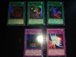 Vintage Yu-Gi-Oh Korean Tcg Card Lot Of 5 Ultra Rare Holos - Image 1