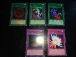 Vintage Yu-Gi-Oh Korean Tcg Card Lot Of 5 Ultra Rare Holos - Image 2