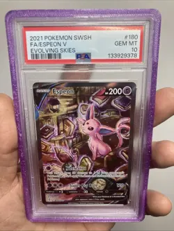 PSA SLAB Graded Guard Holder Case 3D Print For Pokemon And Tcg Cards PURPLE - Image 1