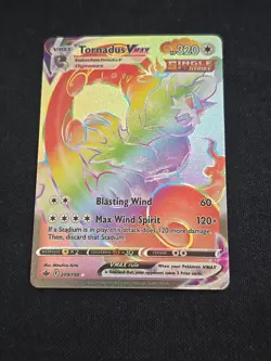 Tornadus VMAX (Secret) 209/198 Swsh06 Chilling Reign Rainbow Holo Pokemon TCG NM - Image 1