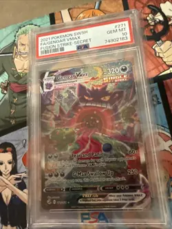 2021 POKEMON SWORD & SHIELD FUSION STRIKE SECRET FULL ART/GENGAR VMAX PSA 10 - Image 3