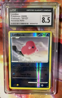 2009 Pokemon Platinum #35/127 Luvdisc Reverse Holo CGC 8.5 NM/MINT+ - Image 1