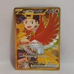 2025 Pokemon TCG Ethan's Ho-Oh ex 239/182 Gold Hyper Rare Destined Rivals NM+/M - Image 2