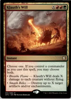 Klauth's Will R Commander: Adventures in the Forgotten Realms 51 NM MTG x1 - Image 1