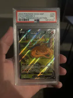 Pokemon Charizard V SWSH260 SWSH: Sword & Shield Promo Full Art Holo PSA 9 - Image 1