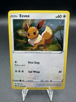 Eevee SWSH095 Sword & Shield Ultra Rare Holo Promo Pokemon Card NM - Image 1
