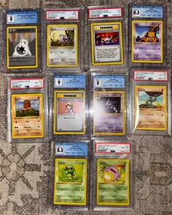 PSA 1st Edition Base Shadowless Pokemon Cards 2nd Lot of 10 - Image 1