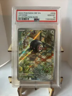 Pokemon TCG Lechonk 2023 209/197 PSA 10 Illustration Rare. - Image 1