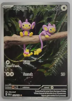 Aipom 211/182 SV04: Pokemon Paradox Rift Holo NM - Image 1