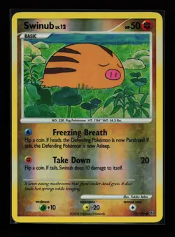 Swinub 77/100 Common Reverse Holo Stormfront Pokemon Card - Image 1