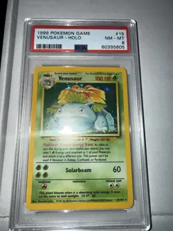 Pokemon Venusaur Holo Rare Card 015/102 Base Set TCG WOTC 1999 PSA 8 NM-Mint - Image 5
