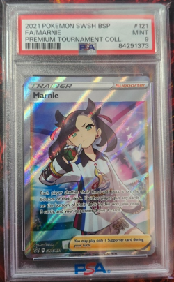2021 Pokemon SWSH BSP FA/Marnie Premium Tournament Collection #121 PSA 9 - Image 1