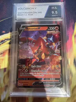 Pokemon Volcanion V Sword & Shield Chilling Reign 025/198 Ultra Rare Graded 9.5 - Image 1