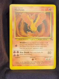 Lot of 2 Pokemon Vintage Unlimited Non-holo Rare Moltres 27/62 Fossil 1999 NM-LP - Image 3