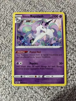 Pokemon TCG Galarian Rapidash Card 082/202 SWSH NM/Mint Condition - Image 1