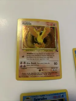 Pokemon Vintage Holo Lot - Gyarados, Vaporeon, Moltres, Machamp - WOTC - Played - Image 2