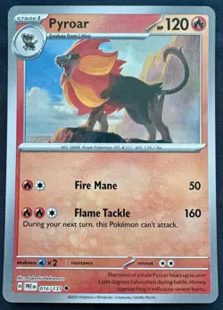 Pyroar [Master Ball] - 016/131 - Pokemon Prismatic Evolutions Reverse Holo - Image 1
