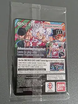 One Piece Card Game MONKEY D. LUFFY College Basketball Promo SEALED - Crease - Image 2