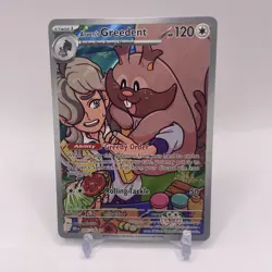 Pokemon Arven's Greedent 205/182 Illustration Rare SV10: Destined Rivals NM - Image 1