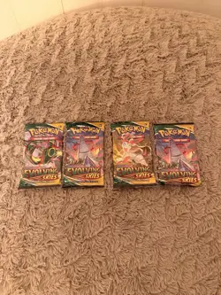 x4 Pokemon TCG - Sword & Shield - Evolving Skies Booster Pack - New - Sealed 820650808777 - Image 1