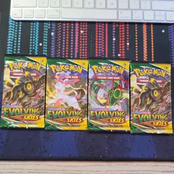 x4 Pokemon TCG - Sword & Shield - Evolving Skies Booster Pack - New - Sealed 820650808777 - Image 1