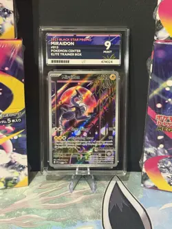 Pokemon TCG Miraidon SVP 013 Pokemon Center Promo Stamped ACE 9 Art Label No PSA - Image 1