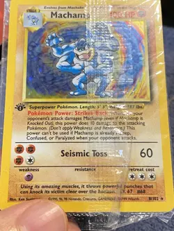 Pokemon TCG Machamp 1st Edition Holo 8/102 Rare Factory Sealed Holographic ! - Image 1