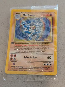 Pokemon TCG Machamp 1st Edition Holo 8/102 Rare Factory Sealed Holographic - Image 3