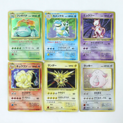 Pokemon Card Lot of 6 Holo Base Set Mewtwo Old Back Vintage Japanese 1997 2 - Image 1