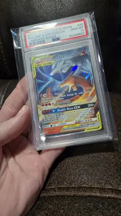 2019 POKEMON SUN & MOON UNBROKEN BONDS #20 RESHIRAM & CHARIZARD GX PSA 10 - Image 5