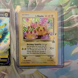 Birthday Pikachu 24 Holo Black Star Celebrations Promo Pokemon Card NM - Mint - Image 3