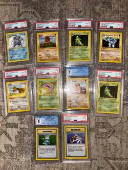 PSA 1st Edition Base Shadowless Pokemon Cards 4th Lot of 10 - Image 1