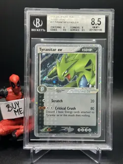 BGS 8.5 Tyranitar EX 17/17 #17 POP Series 1 Foil Holo Ultra Rare Card Subgrades - Image 1