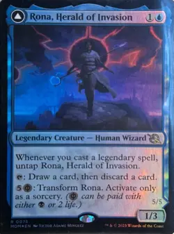 March of the Machine Rona, Herald of Invasion // Rona, Tolarian Obliterator Foil - Image 2