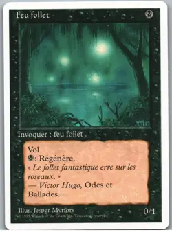Will-o'-the-wisp | MtG Magic Fourth Edition FWB Foreign White Border |French |NM - Image 1
